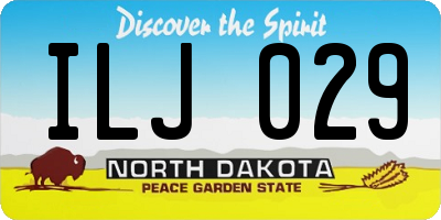 ND license plate ILJ029