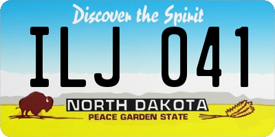 ND license plate ILJ041