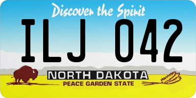 ND license plate ILJ042