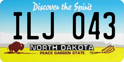 ND license plate ILJ043