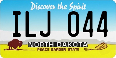 ND license plate ILJ044