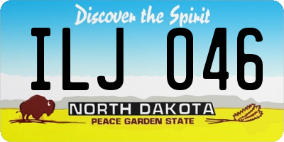 ND license plate ILJ046