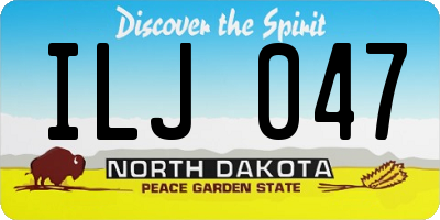 ND license plate ILJ047