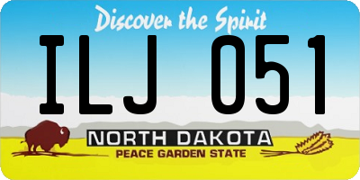 ND license plate ILJ051