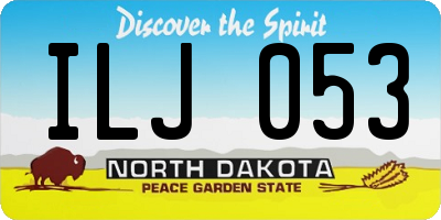 ND license plate ILJ053