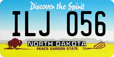 ND license plate ILJ056