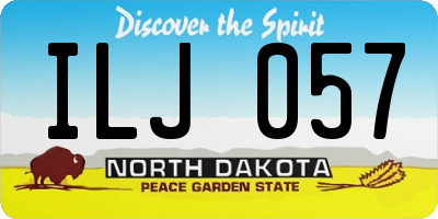 ND license plate ILJ057