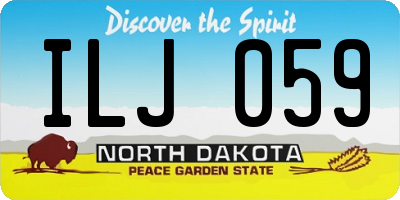 ND license plate ILJ059