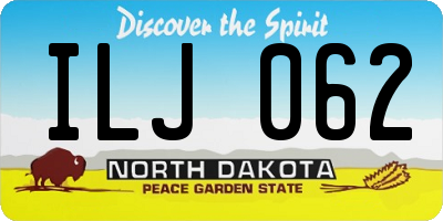 ND license plate ILJ062