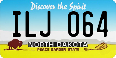 ND license plate ILJ064