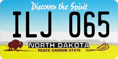 ND license plate ILJ065
