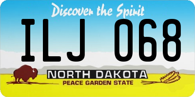 ND license plate ILJ068