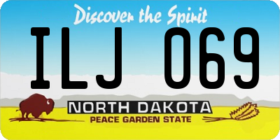 ND license plate ILJ069