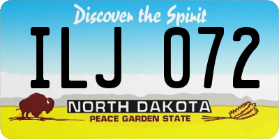 ND license plate ILJ072