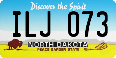 ND license plate ILJ073