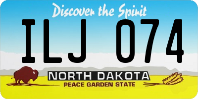 ND license plate ILJ074
