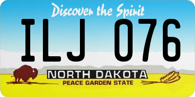 ND license plate ILJ076