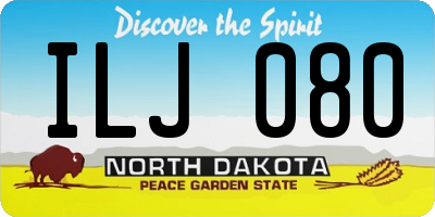 ND license plate ILJ080