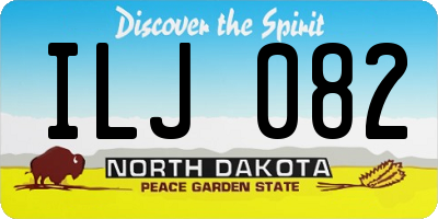 ND license plate ILJ082