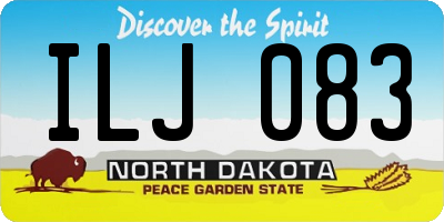 ND license plate ILJ083