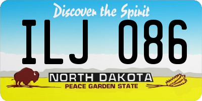 ND license plate ILJ086