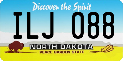 ND license plate ILJ088