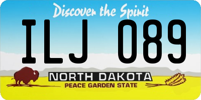 ND license plate ILJ089