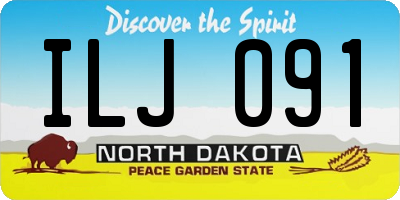 ND license plate ILJ091