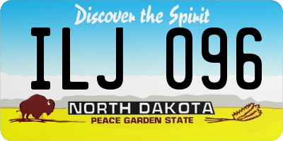 ND license plate ILJ096