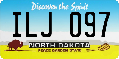 ND license plate ILJ097