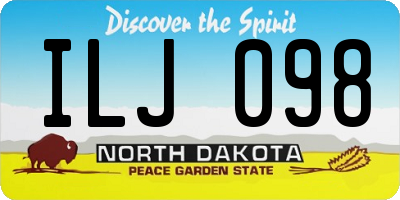ND license plate ILJ098