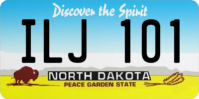 ND license plate ILJ101