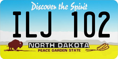 ND license plate ILJ102