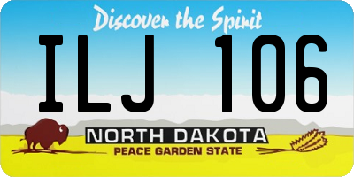 ND license plate ILJ106
