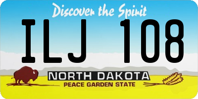 ND license plate ILJ108