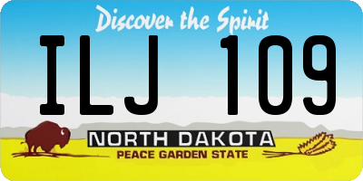 ND license plate ILJ109
