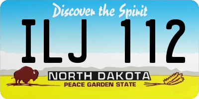 ND license plate ILJ112
