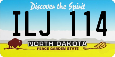 ND license plate ILJ114