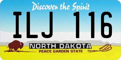 ND license plate ILJ116