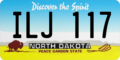 ND license plate ILJ117