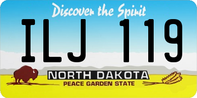 ND license plate ILJ119