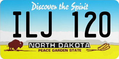 ND license plate ILJ120