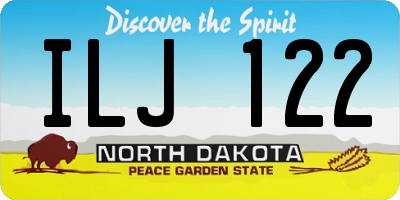 ND license plate ILJ122