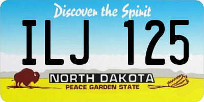 ND license plate ILJ125