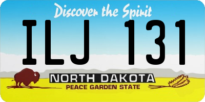 ND license plate ILJ131