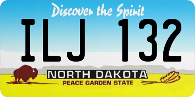 ND license plate ILJ132