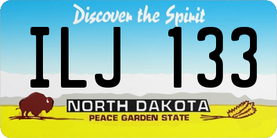 ND license plate ILJ133