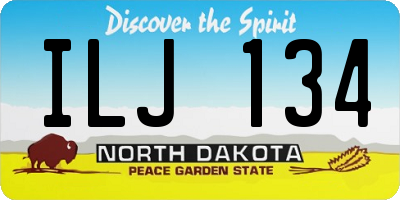 ND license plate ILJ134