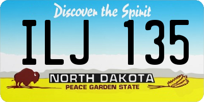 ND license plate ILJ135