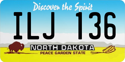 ND license plate ILJ136